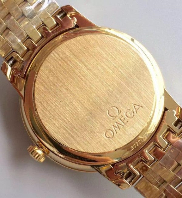 Replica Omega MK De Ville 39.5mm Blue Dial YG Case SS Bracelet A2824
