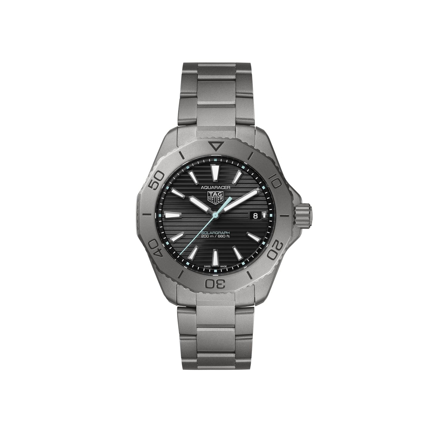 TAG Heuer Replica Watch Aquaracer Professional 200 Solargraph Solar Quartz 40 mm Titanium(1:1 replica)