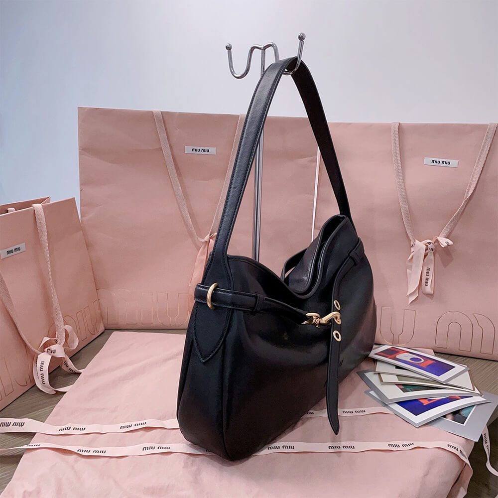 MIUMIU Medium Aventure nappa leather bag(HIGH-END GRADE)