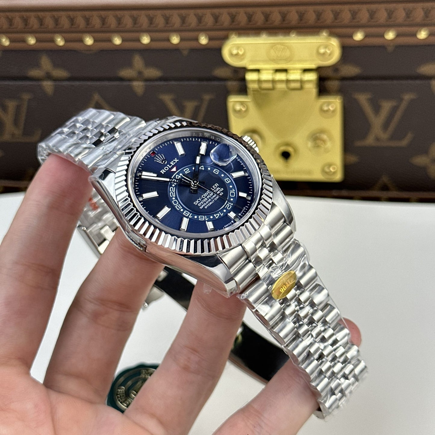 Rolex Replica Watch Sky Dweller 326934 Strap Jubilee Dial Blue 42mm