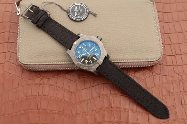 Replica Breitling Avenger II Seawolf PVD GF Black Dial Black Nylon Strap A2824