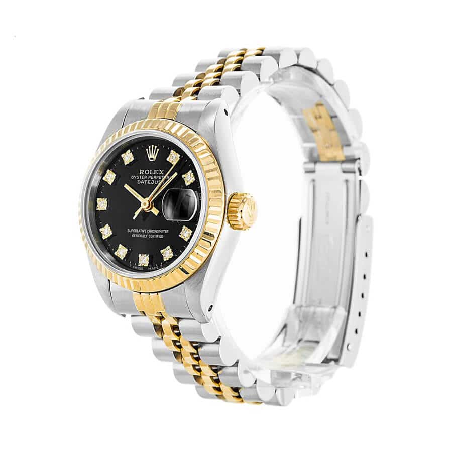 Rolex Datejust 69173 Lady Diamond Black Dial Replica