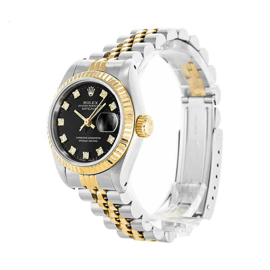 Rolex Datejust 69173 Lady Diamond Black Dial Replica
