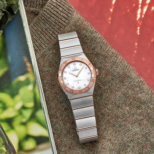 Constellation Quartz 28mm Sedna Gold Two-Tone With Mother-Of-Pearl Dial And Diamonds(1:1 replica)