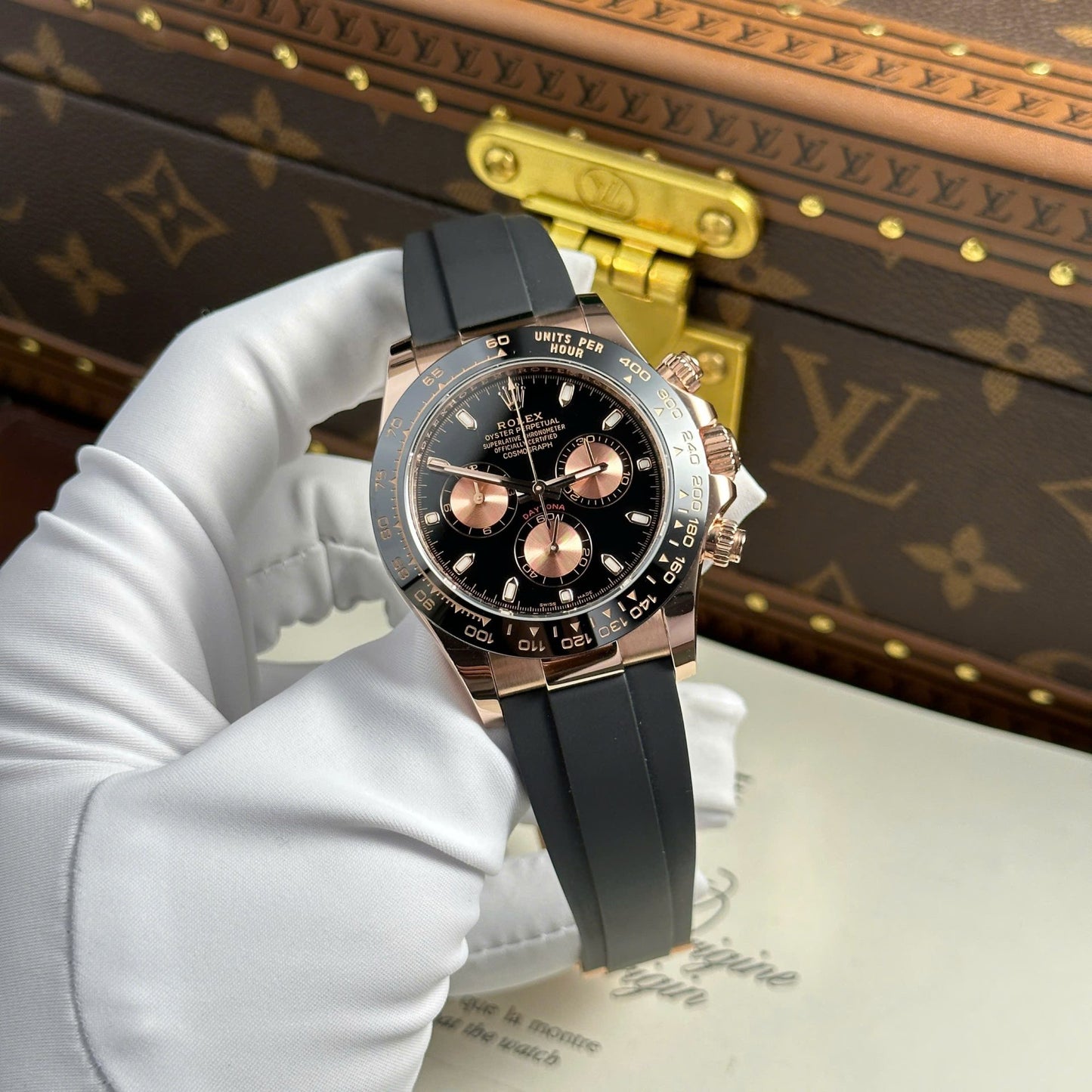 Rolex Cosmograph Daytona 116515LN Black Dial Replica 11 Watch Gold Wrapped 40mm