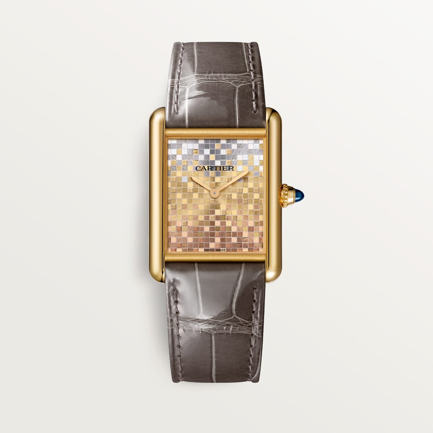 Tank Louis fake cartier watch large model Manufacture mechanical movement with manual winding(1:1 replica)