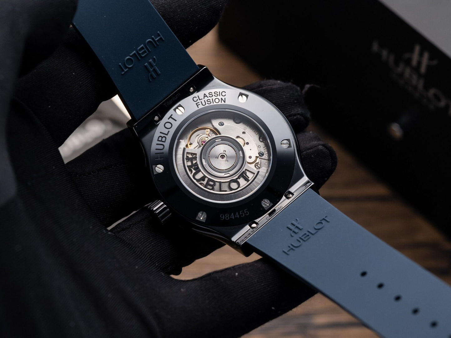 Hublot Classic Fusion Ceramic Blue Dial Rubber Strap GS Factory 42mm