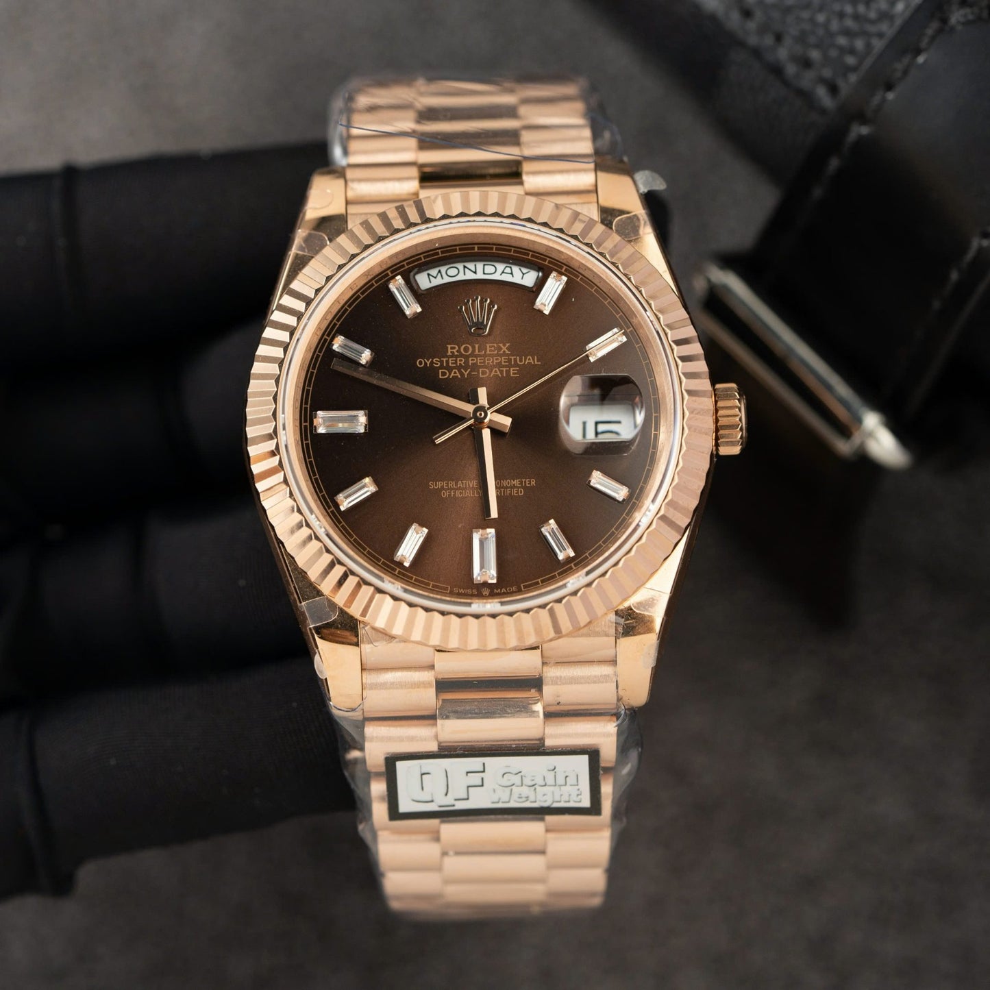 Rolex Day-Date 228235 Replica Watch Dial Chocolate Weight 185gram QF Factory 40mm