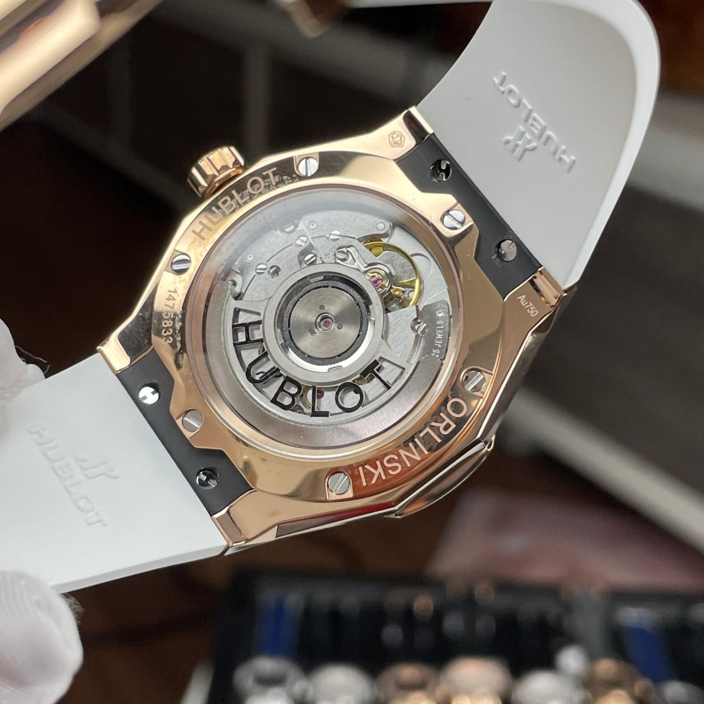 Hublot Replica 1:1 Watch Orlinski King Gold White Rubber Strap APS 40mm