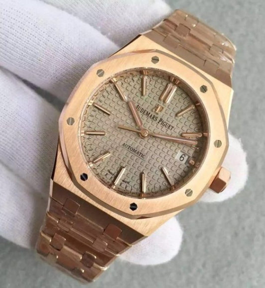 Replica Audemars Piguet JF Royal Oak 37mm 15450 RG Gray Dial RG Bracelet A3120