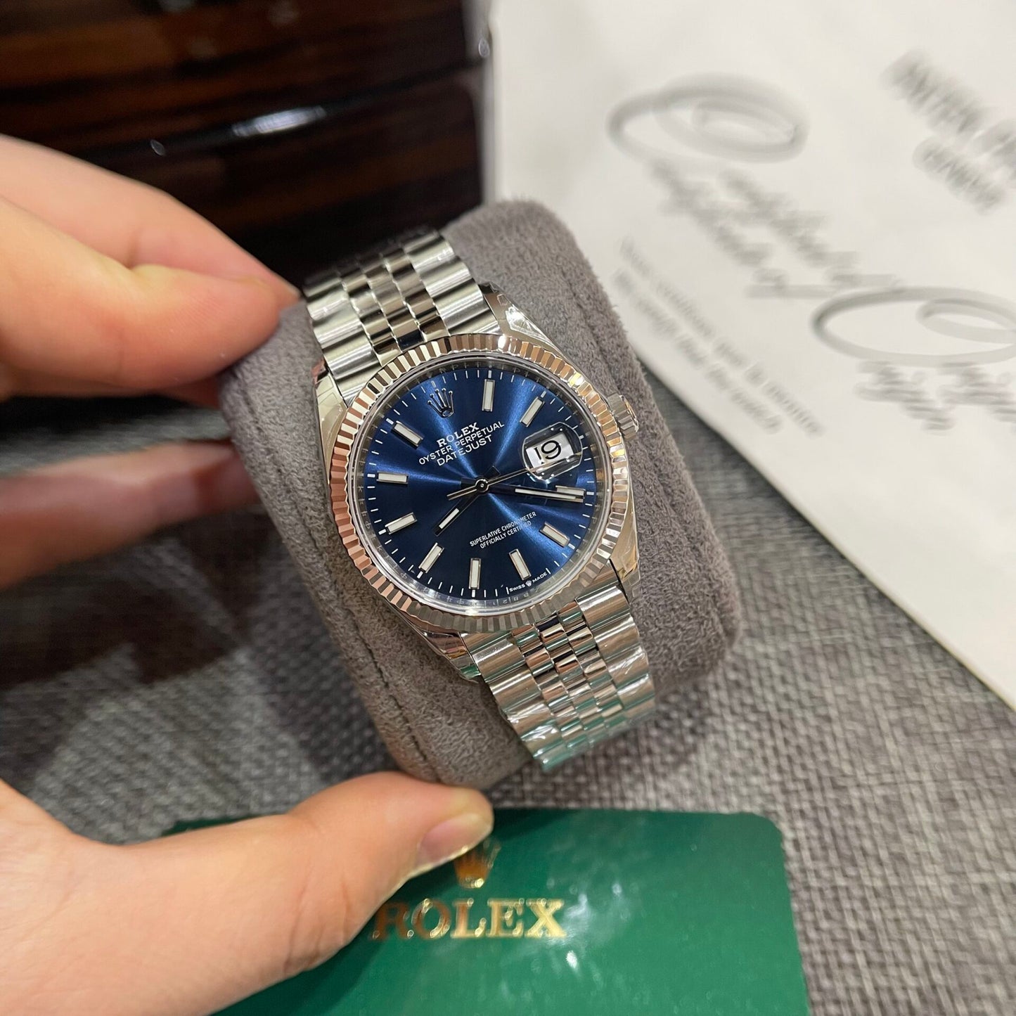Rolex Replica 1:1 Watch Datejust 126234 Blue Dial Luminous Numbers VS Factory 36mm