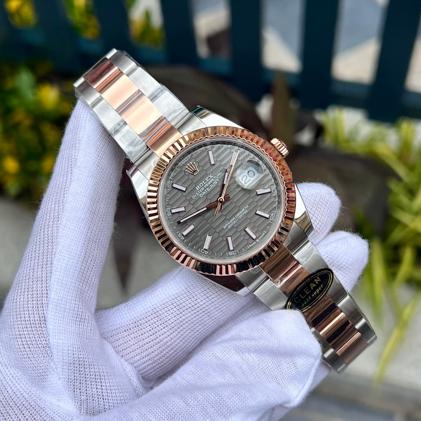 Rolex Replica 1:1 Watch DateJust 126331 Gray Brick Dial Demi Strap 41mm