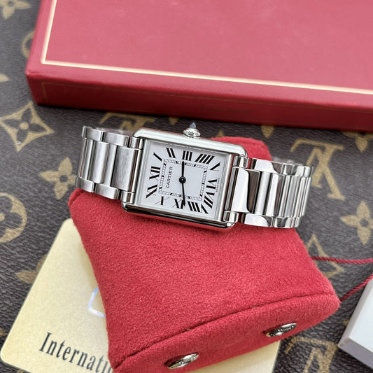 Cartier Fake Watches Tank Must White Dial Metal Wire 31x41mm