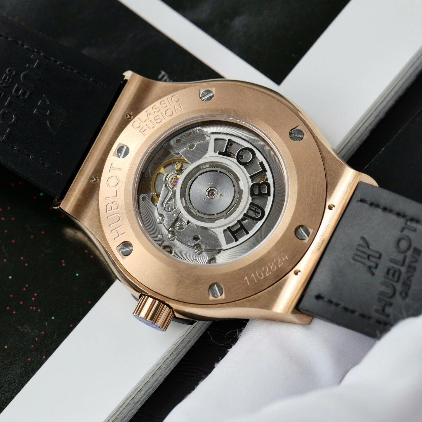 Hublot Classic Fussion King Gold Best Replica Watches Custom Full Moissanite Diamonds 42mm