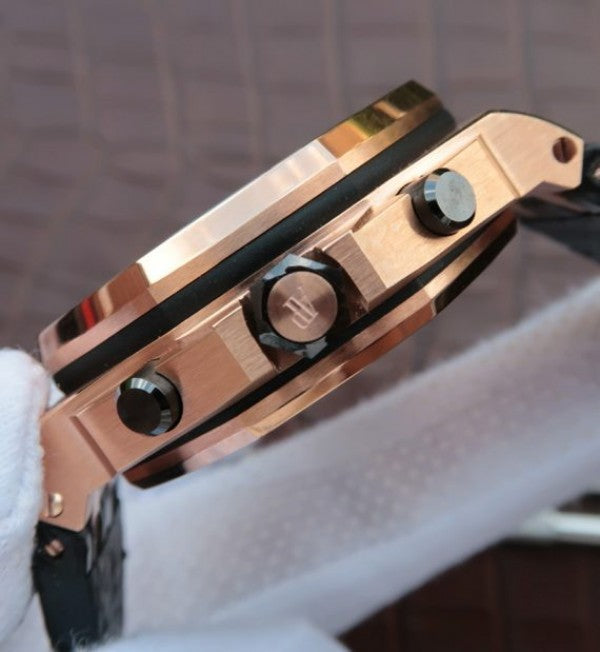 Replica Audemars Piguet JF Royal Oak Offshore 26470OR Gold Theme Leather Strap A3126