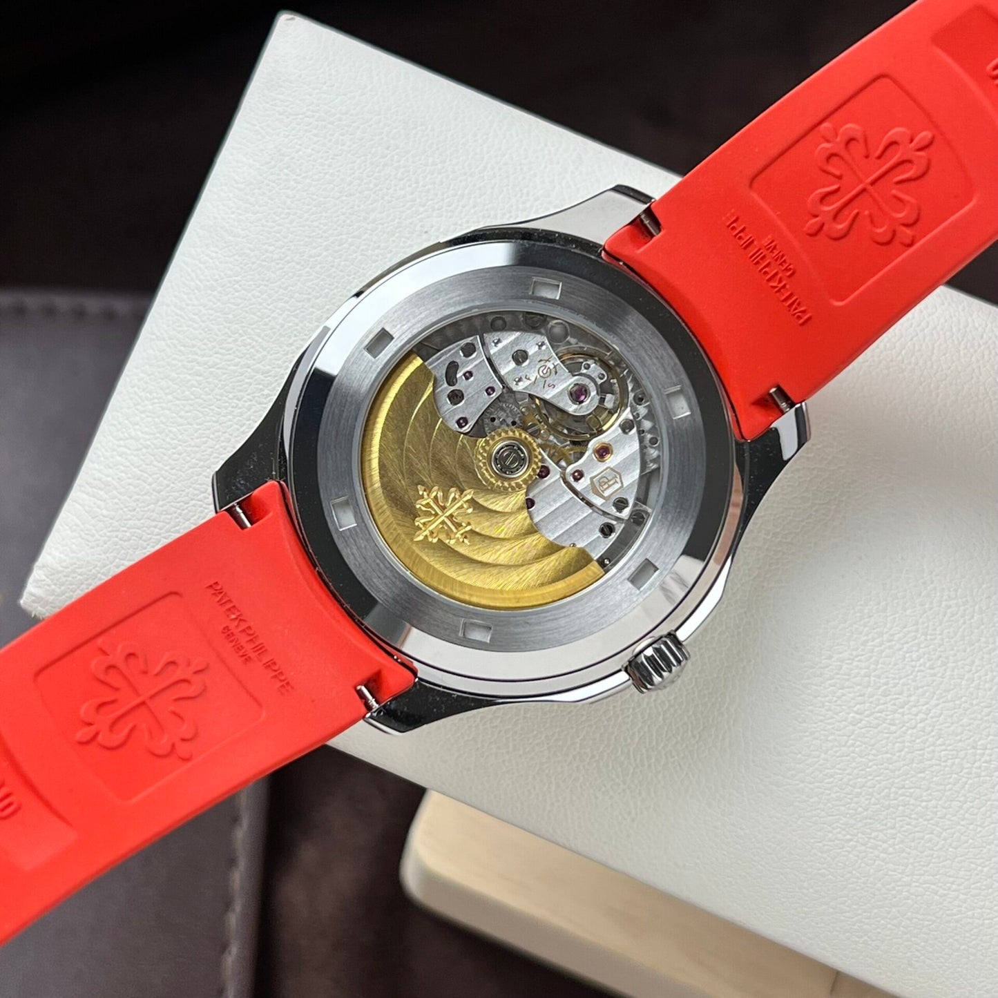 Patek Philippe Replica Watch Aquanaut 5167A Red Rubber Strap 3K Factory 40mm
