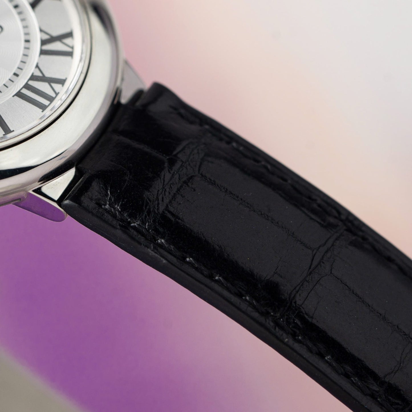 Cartier Ballon Bleu Replica 1:1 Watch White Dial Leather Strap 36mm