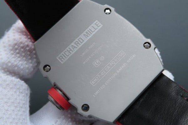 Replica Richard Mille RM027 SS Skeleton Dial Gray Inner Bezel Red Nylon Strap 6T51