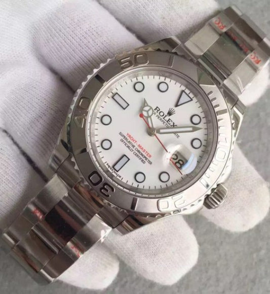 Replica Rolex Yacht-Master 116622 Noob White Dial on SS Bracelet A2824