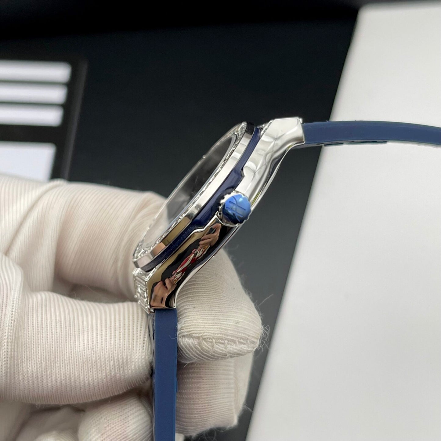 Hublot Replica Watch Classic Fusion Womens Blue Dial HB Fatory 33mm