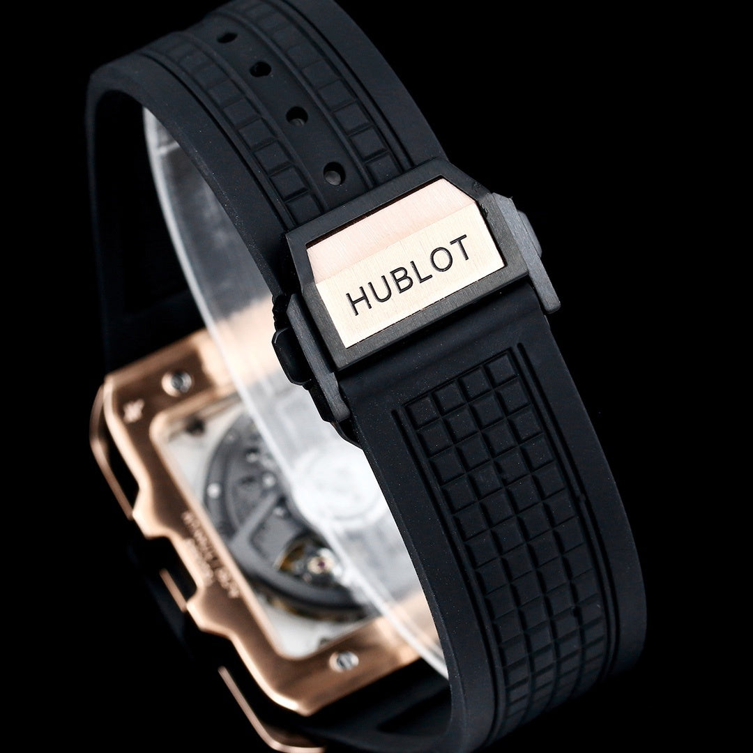Hublot Big Bang, Square Bang Unico 42mm Textured Rubber Strap(1:1 replica)