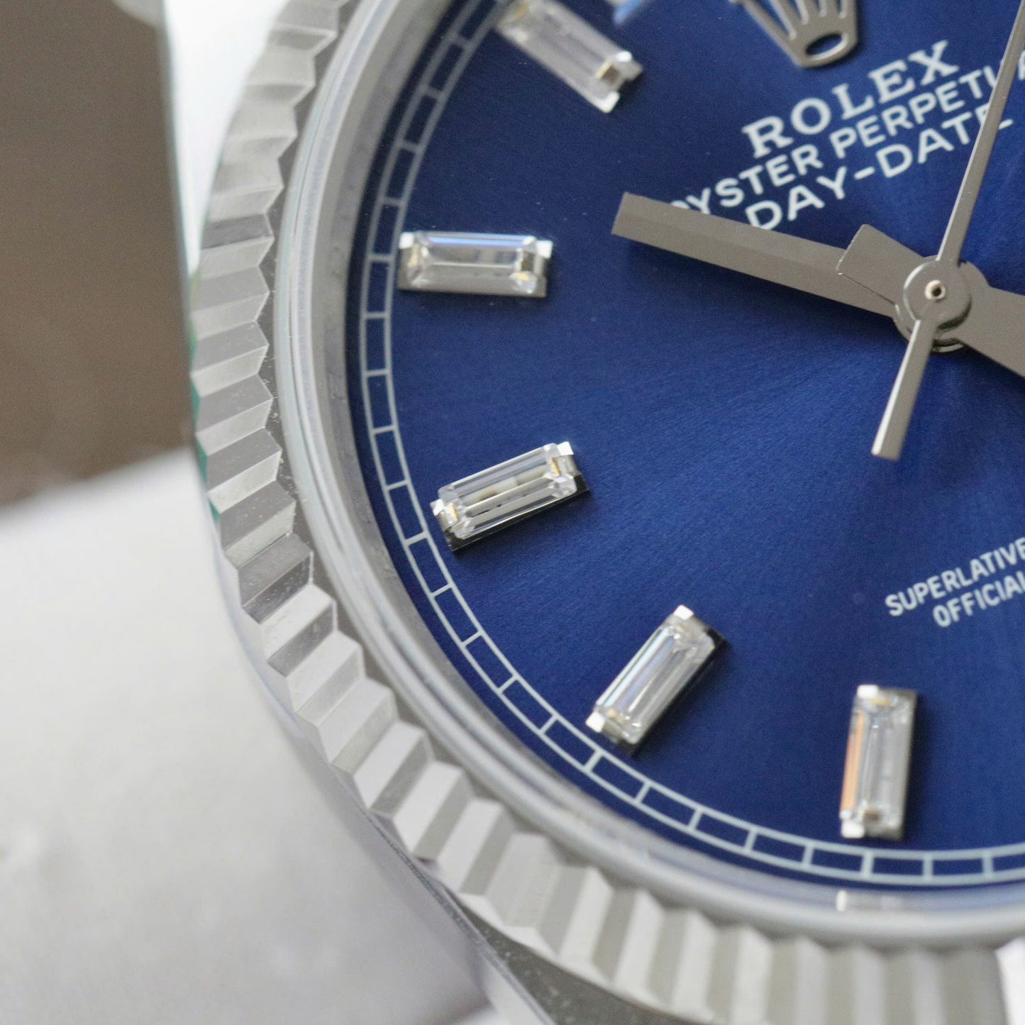 Rolex Day-Date 128236 Replica Watch Blue Dial Weight 158gram QF Factory 36mm