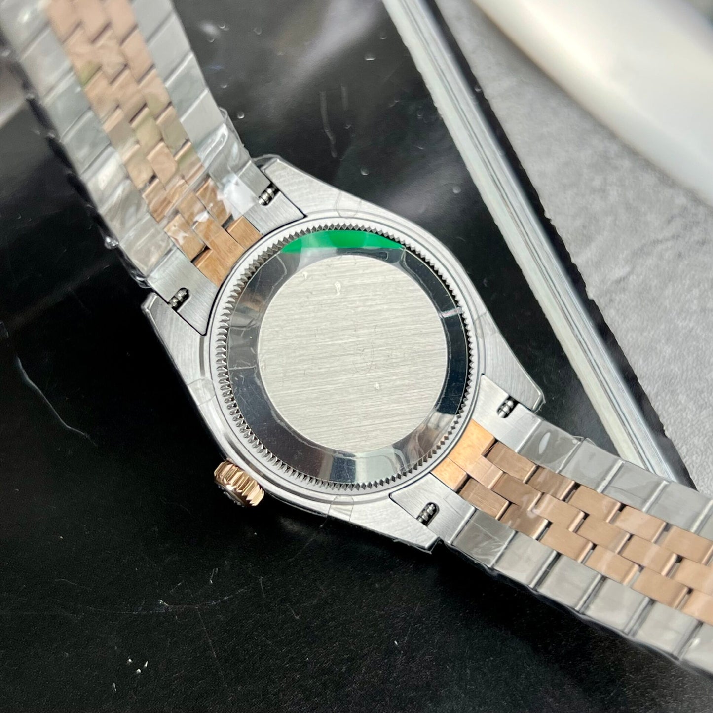 Rolex DateJust Replica Watch Flower Dial With Diamond Bezel 31mm