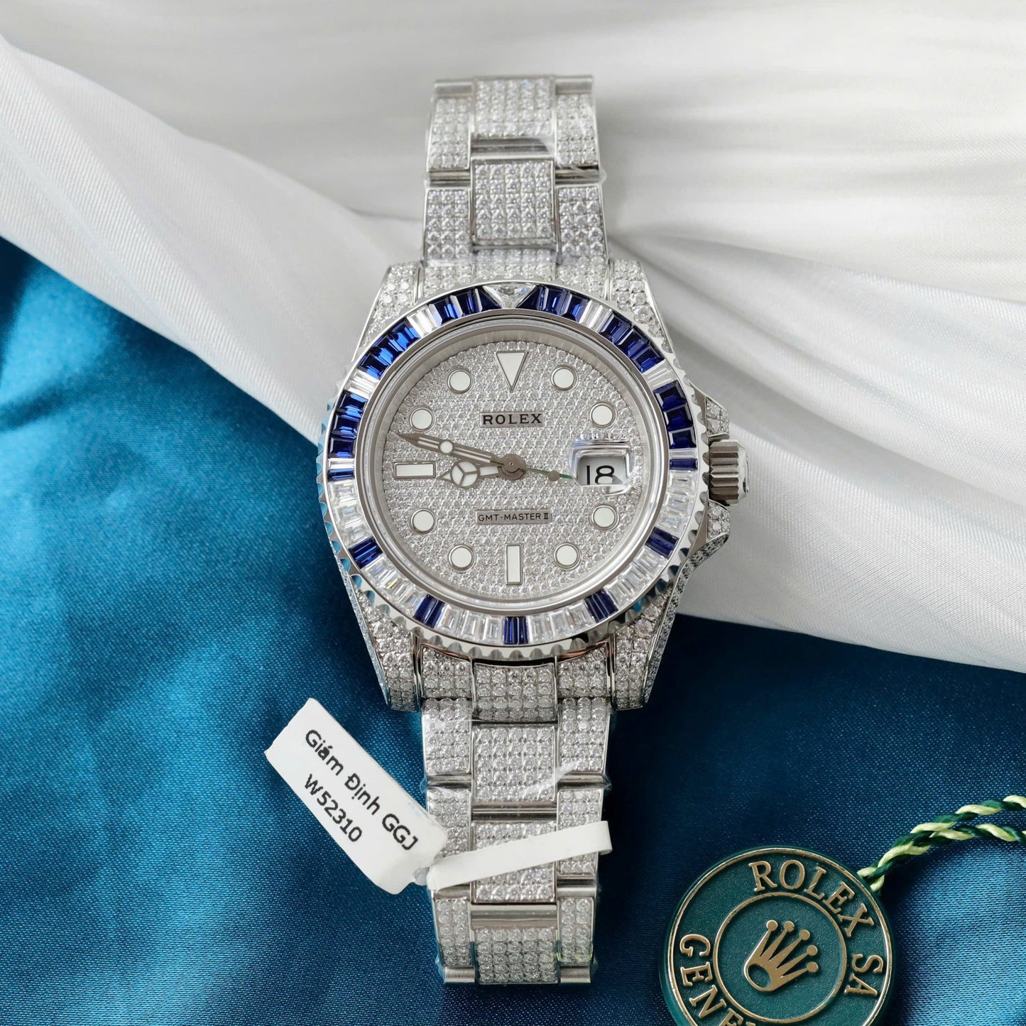 Rolex GMT-Master II Replica Watch Sapphire + Diamonds Moissanite 40mm