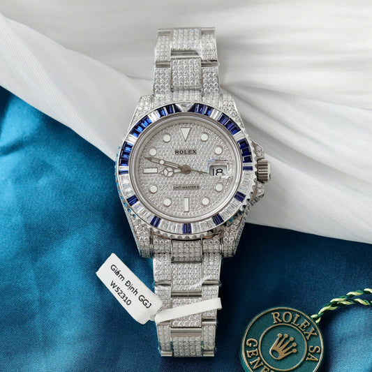 Rolex GMT-Master II Replica Watch Sapphire + Diamonds Moissanite 40mm