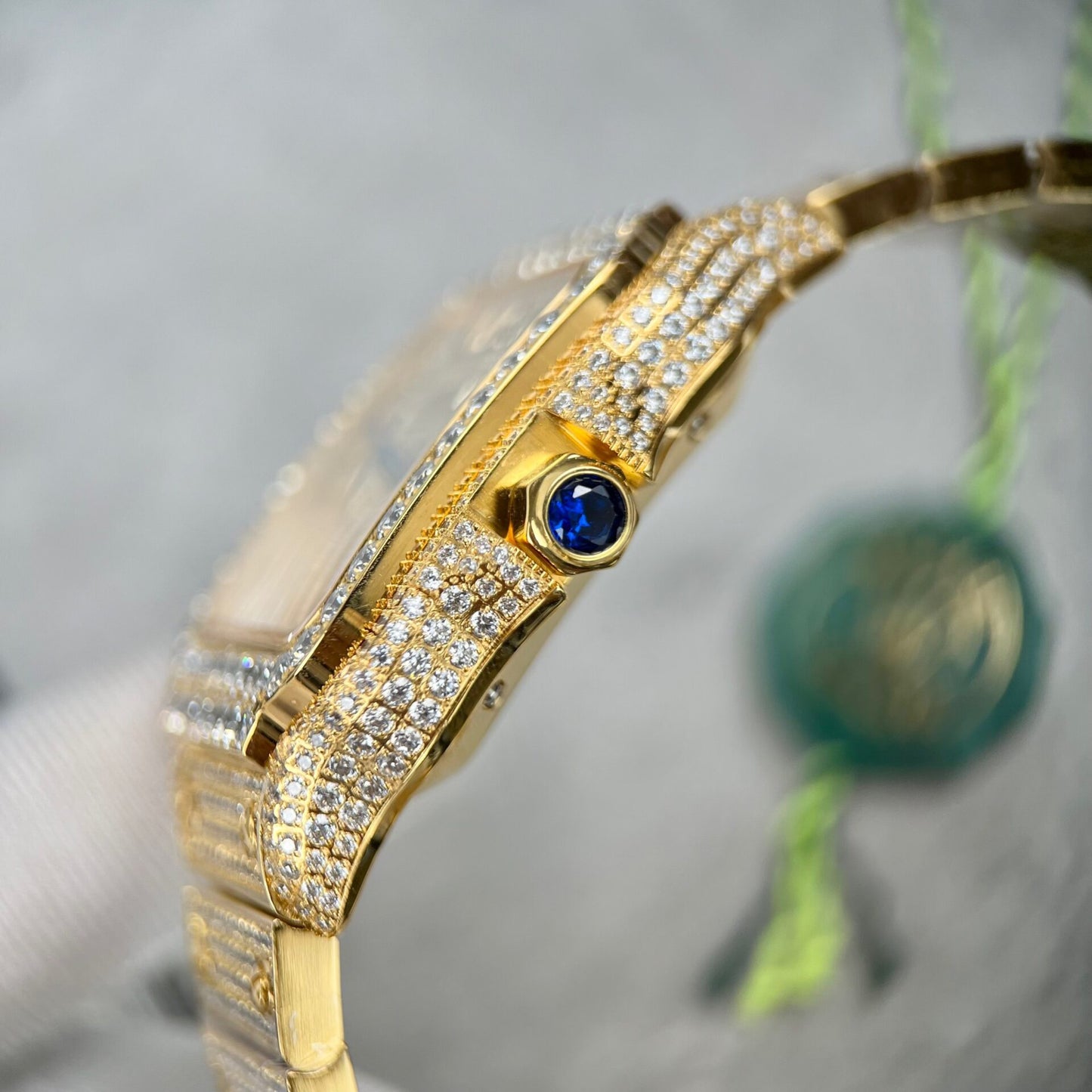 Cartier Santos Replica 1:1 Watch With Stone BV Factory 39.8mm