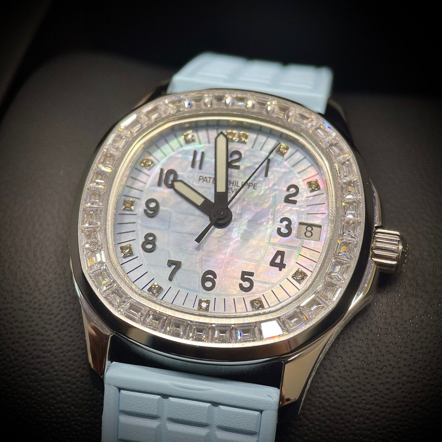Patek Philippe Aquanaut 5072R Replica Watch Blue Diamond PP Factory 35.6mm