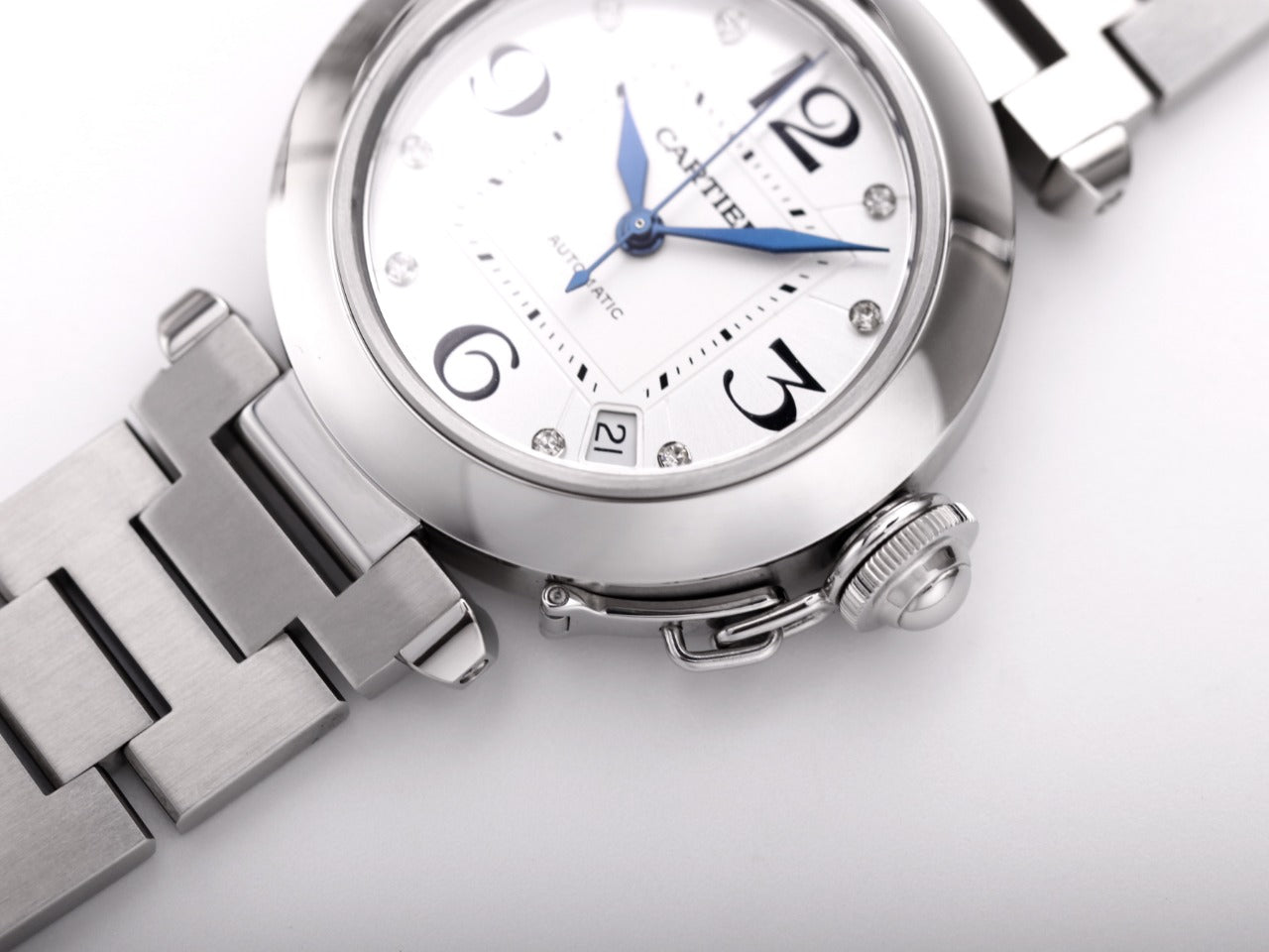 Cartier Pasha Diamonds W31074M7 Ladies Automatic - White(1:1 replica)