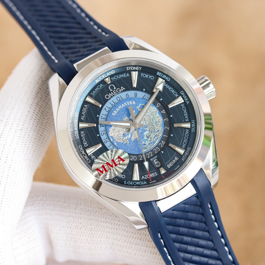 Seamaster Aqua Terra 150M 43 mm, steel on rubber strap(1:1 replica)