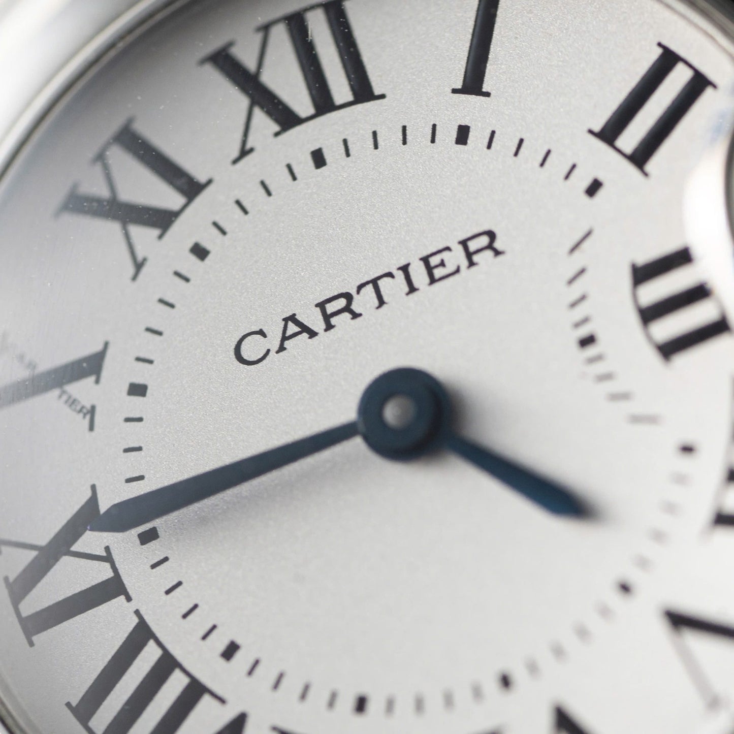 Cartier Ballon Bleu Women s Replica 11 Watch White Dial Black Leather Strap 28mm