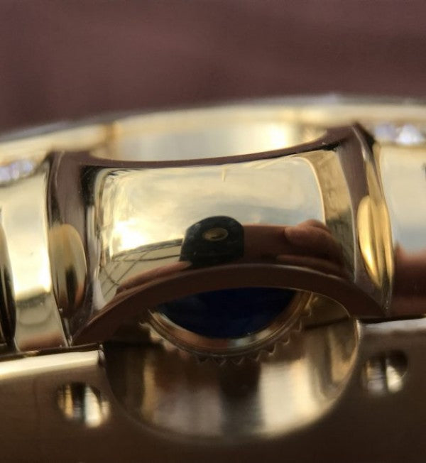 Replica Cartier Ballon Bleu De Cartier Chrono 44mm YG Black Dial Leather Strap A8101