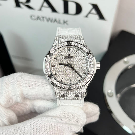 Hublot Replica 1:1 Watch Full Moissanite Diamond White HBF 38mm