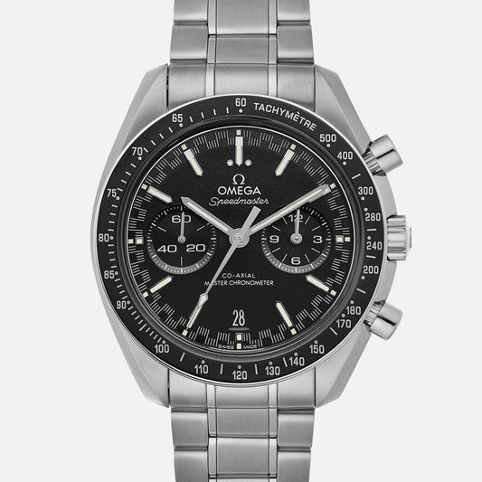 Speedmaster Racing Co-Axial Master Chronometer Chronograph 44.25mm Black Dial With White Accents On Bracelet(1:1 replica)