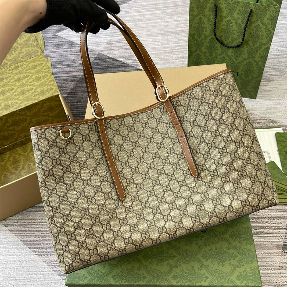GG Emblem large tote bag