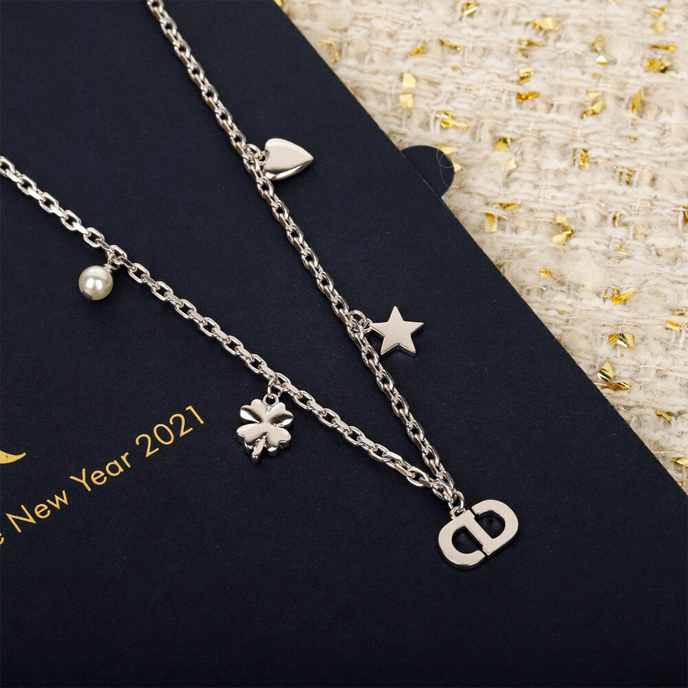 DIOR Petit CD Lucky Charms necklace