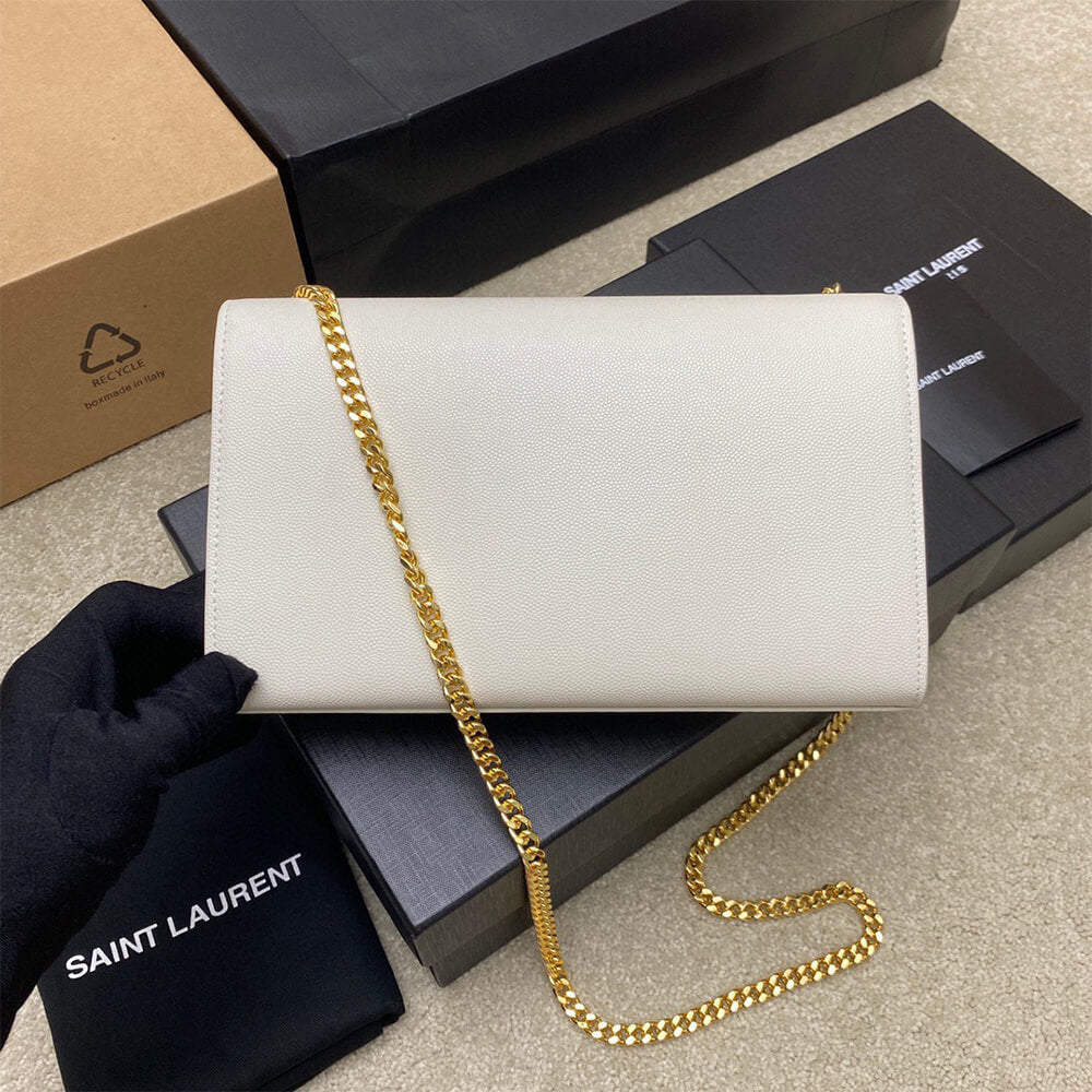 YSL kate medium in grain de poudre embossed leather