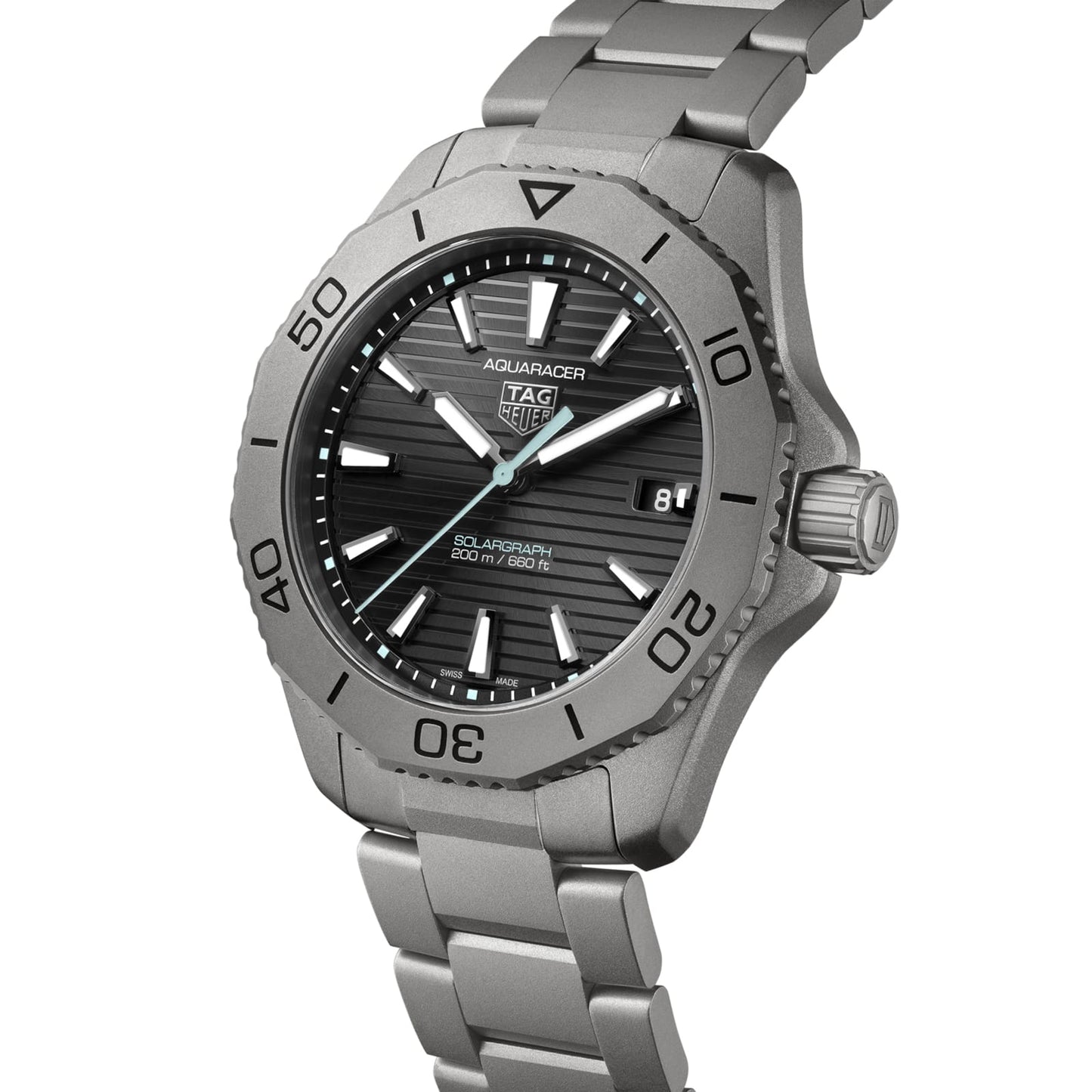 TAG Heuer Replica Watch Aquaracer Professional 200 Solargraph Solar Quartz 40 mm Titanium(1:1 replica)