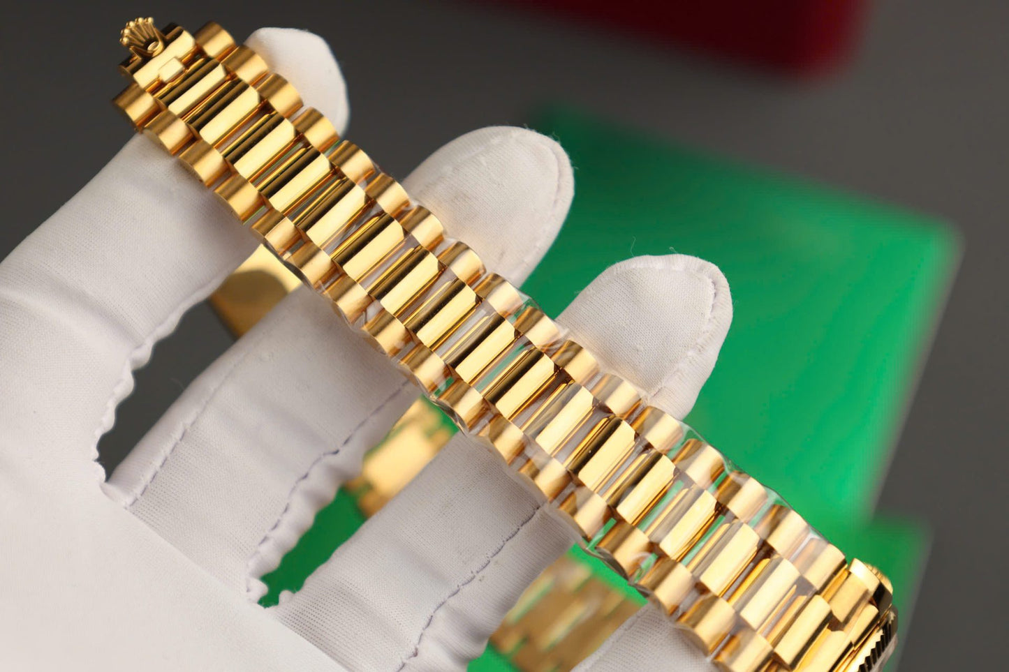 Rolex Day-Date Replica Watch Dial Mother Of Pearl Custom Gold Wrapped 36mm