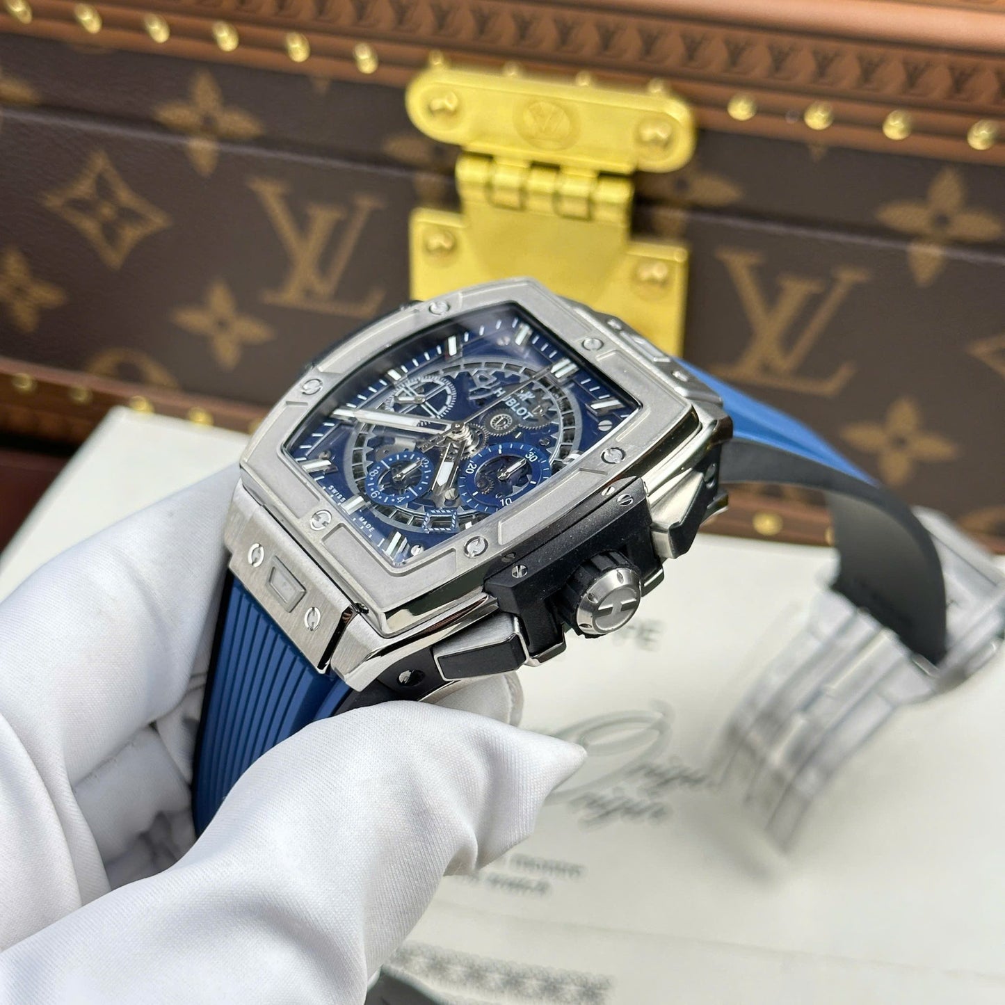 Hublot Spirit Of Big Bang Titanium Replica 11 Watch Blue BBF Factory 42mm