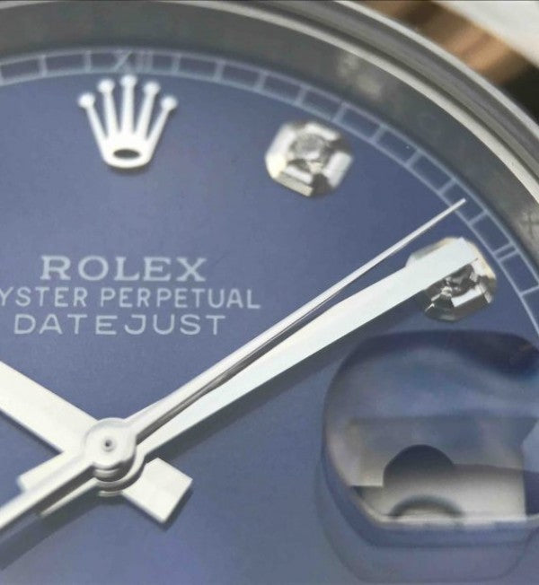 Replica Rolex DateJust 41mm 126300 Noob Blue Dial Diamonds Markers SS Oyster Bracelet A3235