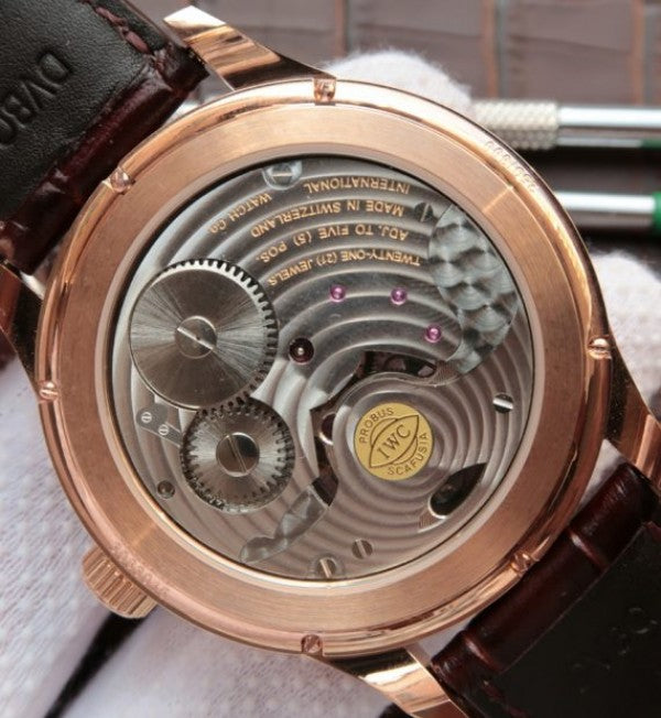 Replica IWC Portuguese Tourbillon Power Reserve Moonphase RG White Dial