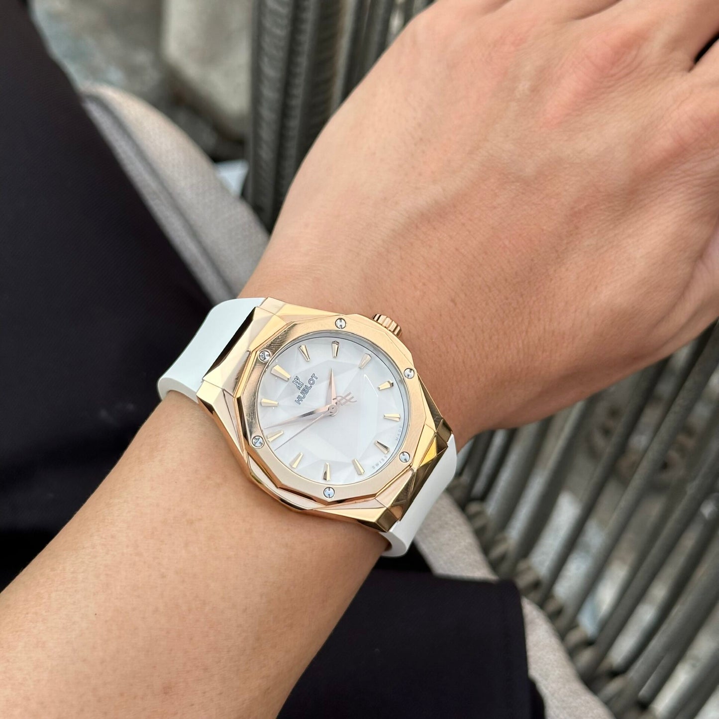 Hublot Replica Watch Orlinski King Gold White Dial APS Factory 40mm