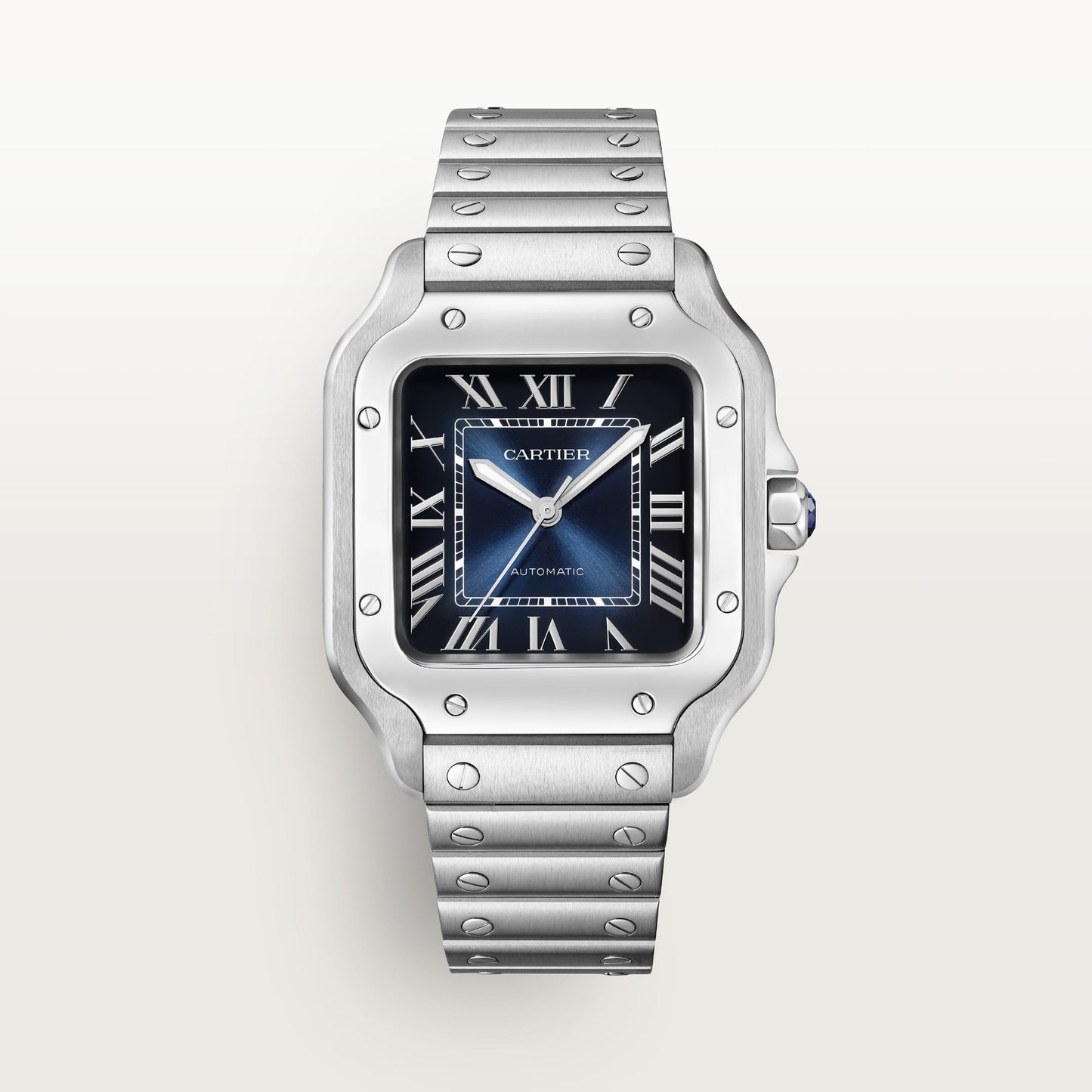 Santos de fake cartier watch medium model mechanical movement with automatic winding 1847 MC(1:1 replica)