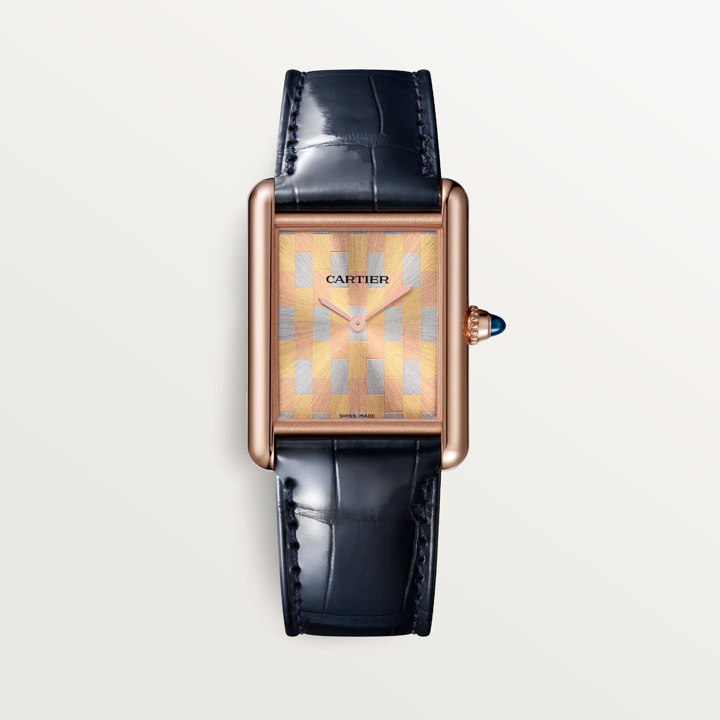 Tank Louis fake cartier watch large model Manufacture mechanical movement with manual winding(1:1 replica)