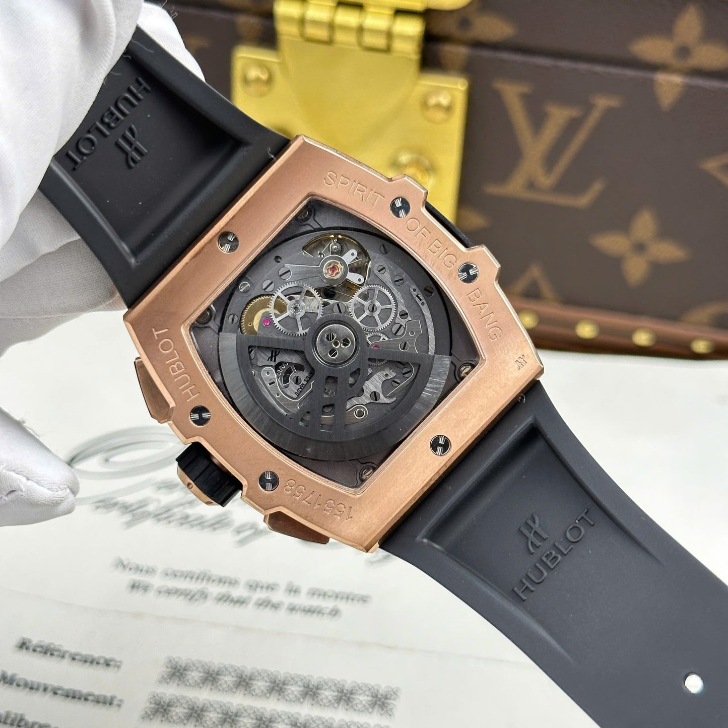 Hublot Spirit Of Big Bang King Gold Replica 11 Watch Dial Blue BBF Factory 42mm