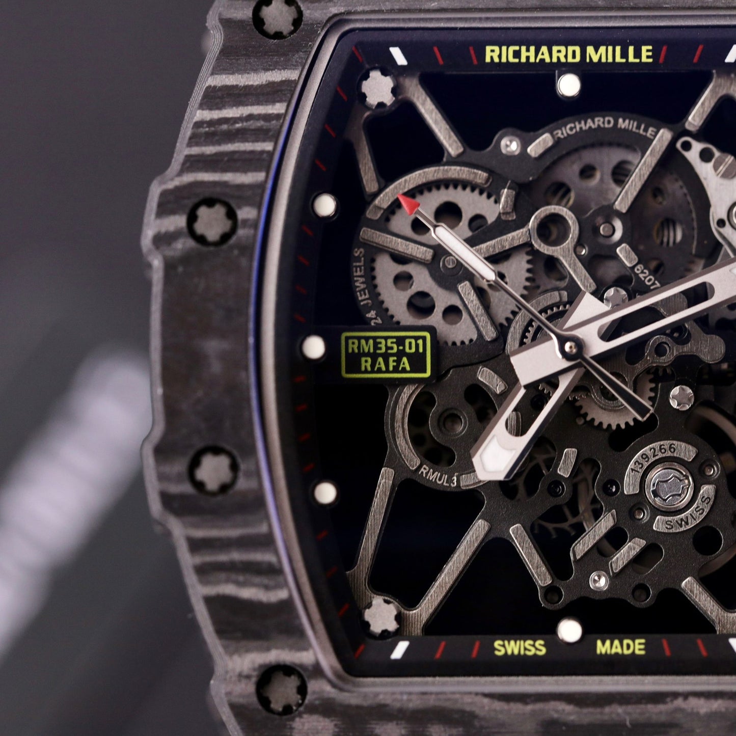 Richard Mille Replica Watch RM35-01 Carbon Rubber Strap BBR Factory 44mm